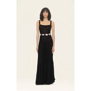 Agua by Agua Bendita Lima Black Maxi Dress